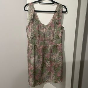 Jcrew silk floral print mini dress